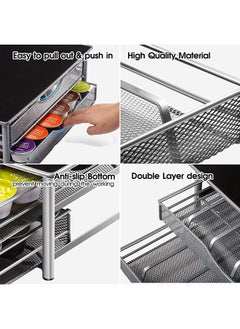 Arabest Coffee Pod Holder, 72 Dolce Gusto Pod Holders, Coffee Capsules Storage Drawer with Coffee Machine Stand & Non - Slip Feet  - Image 5
