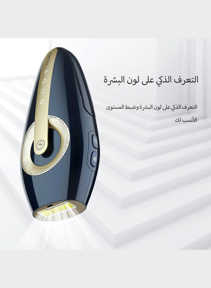 ملاي جهاز إزالة الشعر بالليزر T17، جهاز إزالة الشعر بالليزر المبرد بالثلج في المنزل، جهاز صغير محمول لإزالة الشعر من الجسم بالكامل للنساء والرجال (مع قاعدة تطهير) - Image 2