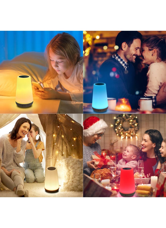 SKY-TOUCH - USB Touching Control Bedside Table Lamp WhiteGold 158x98x98centimeter - Image 1