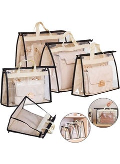 Handbag Storage Handbag Organizer Dust Cover Bag Transparent Anti-dust Purse Storage Bag for Hanging Closet with  and Handle