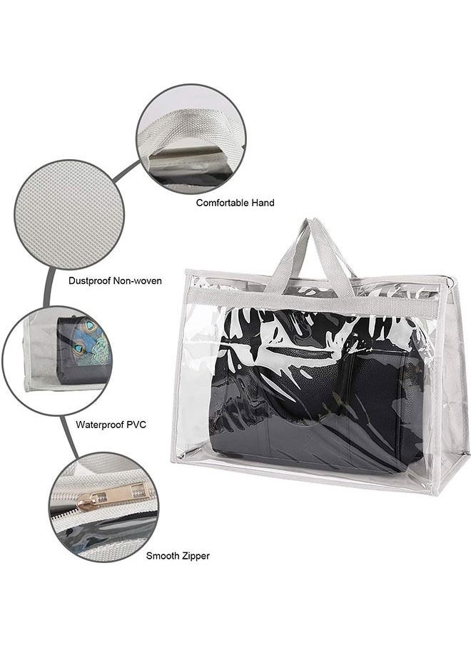 Generic - Handbag Storage Handbag Organizer Dust Cover Bag Transparent Anti-dust Purse Storage Bag for Hanging Closet with  and Handle - Image 1