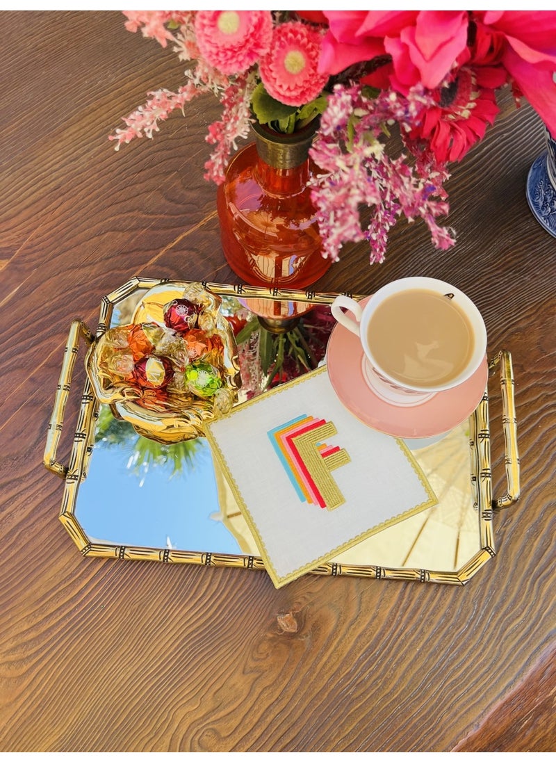 Ge Living Rainbow Letter F Cocktail Napkin (1 Piece)  - Image 4