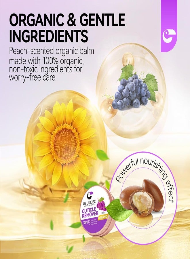 gelike ec Cuticle Care Balm for Nails: Grape Organic Cuticle Softener to Nourish Moisturize Remove Restore Strengthen Dry & Splitting Cuticles - Image 5