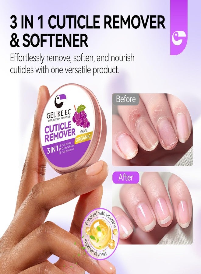 gelike ec Cuticle Care Balm for Nails: Grape Organic Cuticle Softener to Nourish Moisturize Remove Restore Strengthen Dry & Splitting Cuticles - Image 3