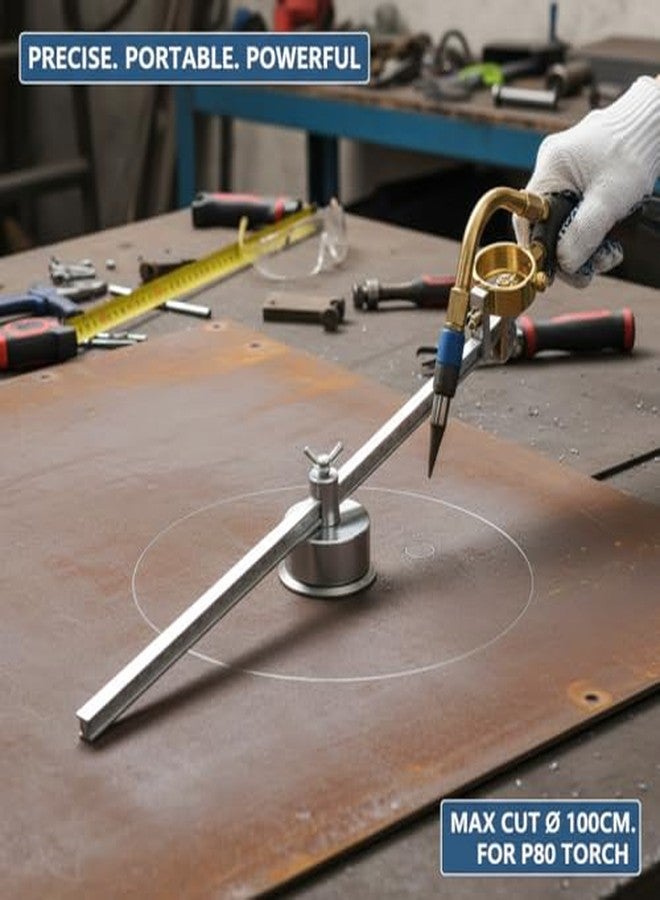 POCREATION Plasma Cutter Circle Guide, Cutting Roller Magnetic Guide Wheel Circinus Roller Guide Wheel for P80 - Image 3