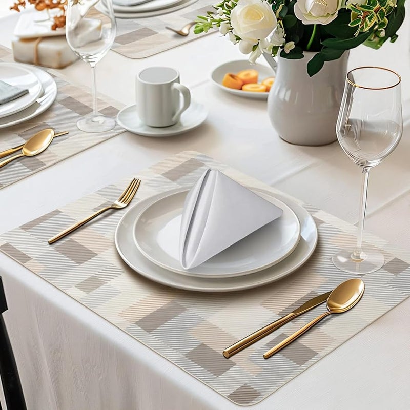 White Polyester Napkins 18x18 Inch 12PCS Washable Reusable for Dining Wedding Party - Image 3