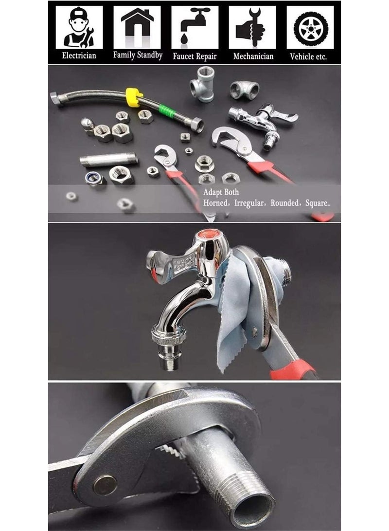 GGOOT Adjustable Wrench 2Pcs Universal Quick 9-32Mm Multi-Function Spanner Hardware tool kit tool set Kits  - Image 4