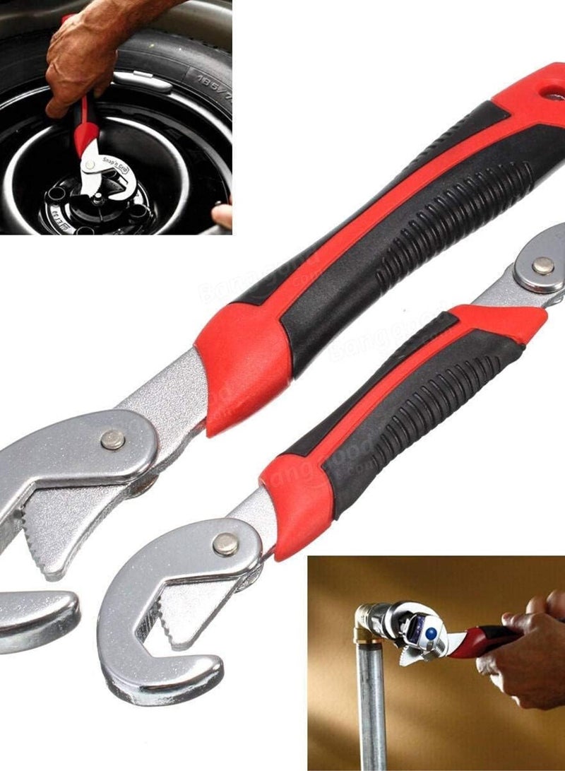 GGOOT Adjustable Wrench 2Pcs Universal Quick 9-32Mm Multi-Function Spanner Hardware tool kit tool set Kits  - Image 3