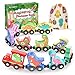 Zeoddler Toys for Toddlers 11 Magnetic Wooden Dinosaur Train Set Montessori Toys for Toddlers Preschool Educational Material for Kids Birthday Gifts for Boys Girls - Image 3