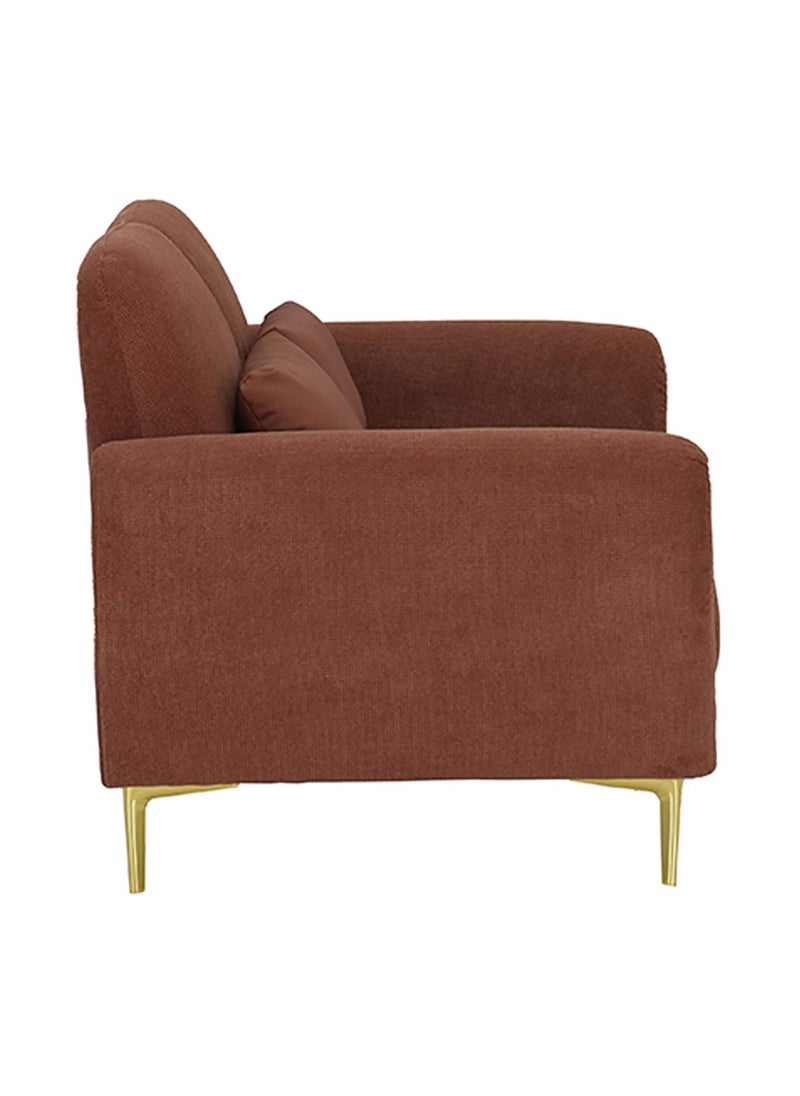 ROYALOAK Alvin 2 Seater Sofa – Brown Fabric Upholstery | Pocket Spring Cushions | Compact Modern Sofa for Living Room | Includes 2 Pillows | Comfortable & Durable Seating  - Image 4