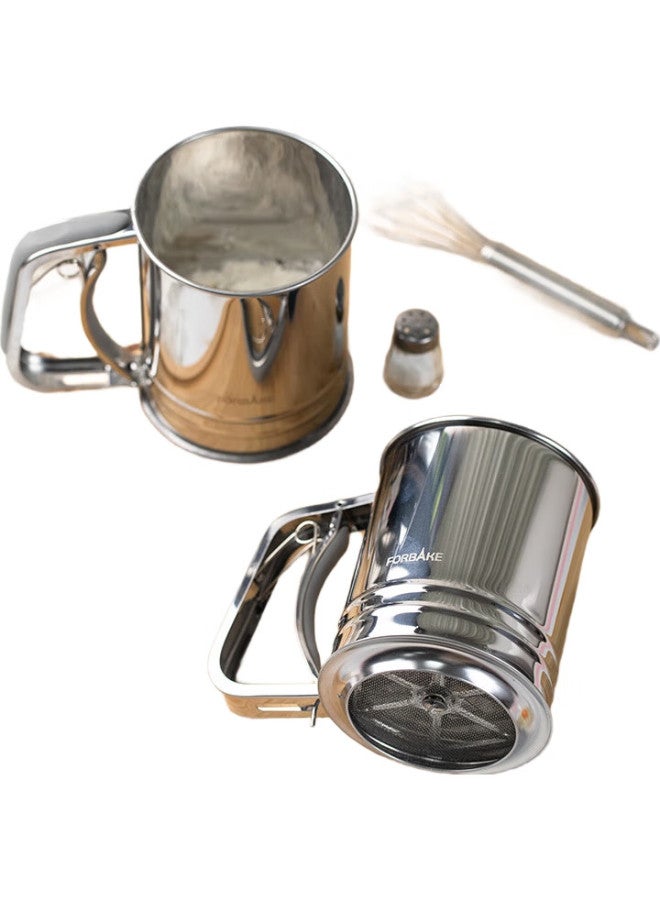 FOR BAKE Fapake Handheld Semi-Automatic Flour Sifter, Home Use Sieve, Baking Tool, Powder Dispenser - Image 2