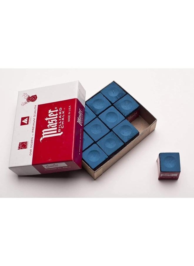 Master 12Piece Billiard Pool Cue Chalk Set  - Image 2