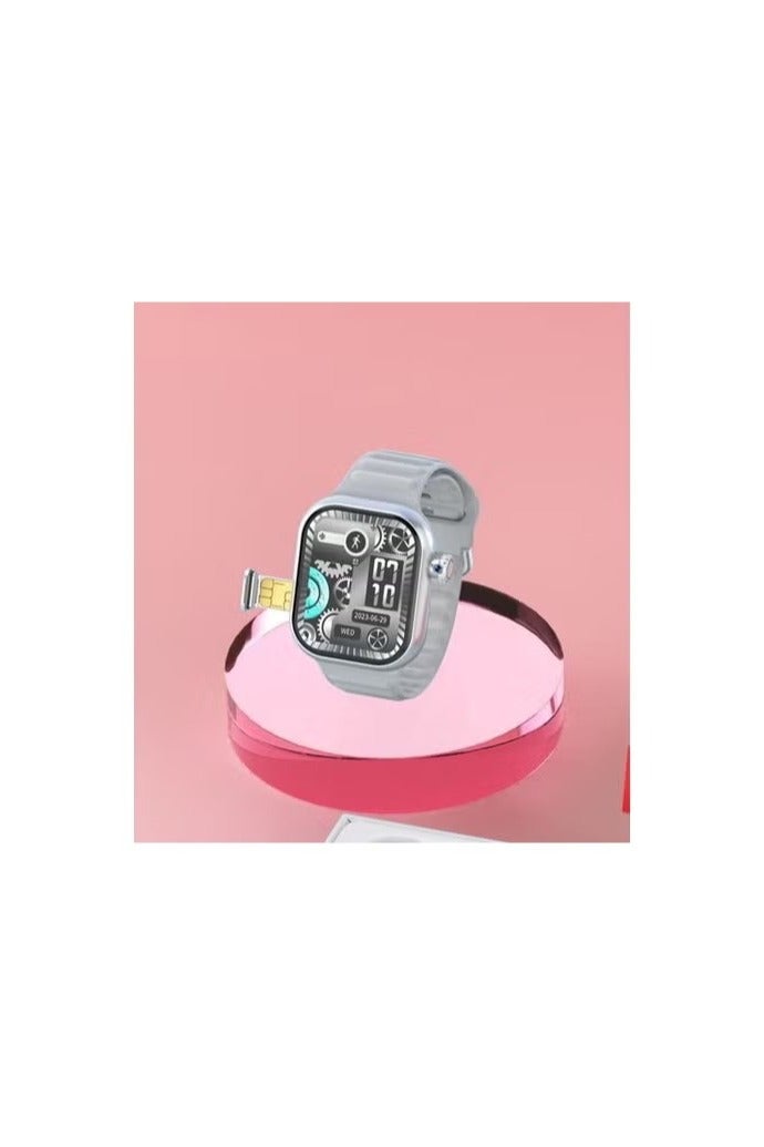 modio ST12 Smart Watch – 2.2-Inch Full Screen Display, 4G SIM Support, 3 Interchangeable Straps & Wireless Charger – Stylish and Functional Silver Smartwatch for Men and Women – Fitness Tracking, Notifications, and More - Image 3