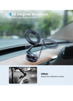 Brave MagSafe Car Mount with Metal & Carbon Fiber Finish, 360° Rotation Magnetic Phone Holder for Car Dashboard, Compatible with iPhone 16 Pro Max, 16 Pro, 16 Plus, 15, 14, 13, 12 Pro Max, Plus, Samsung Galaxy S24 Ultra, S24, S23 & More Devices  - Image 4
