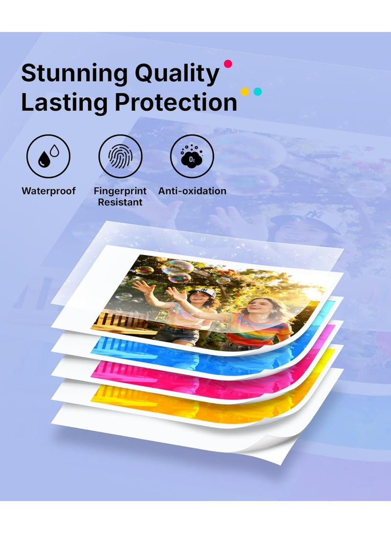 Liene N200 Pro Portable Photo Printer Purple 2x3 Inch – Bluetooth Instant Photo & Sticker Printer with 50 Photo Sheets, Compatible with iPhone & Android - Image 5