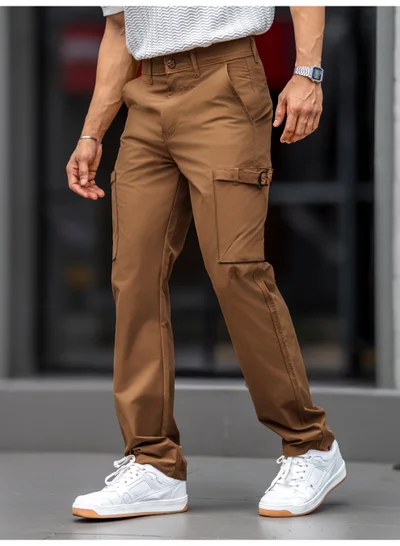 Maniac Maniac Mens Solid Khaki Submarine Cargo Bukl Pocket