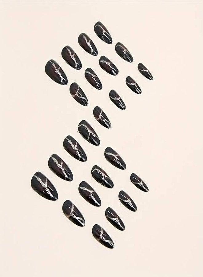 ZOONA 24PCS Everlasting French Nails Artificial Nails Art Set| Lightweight & Long Lasting| Easy To Use| Quick Fix For Festivals & Special Occasions (0W524) - Image 3