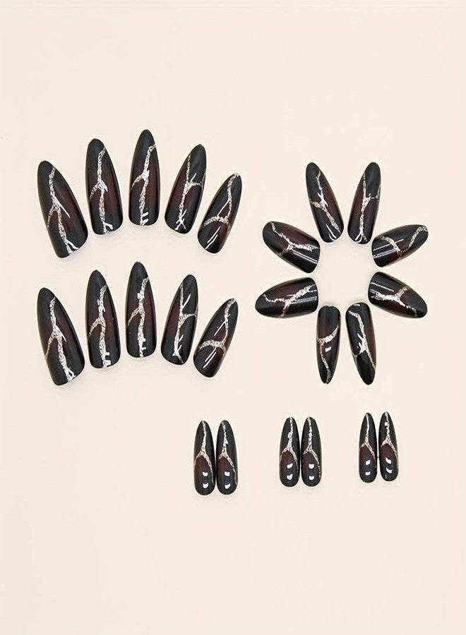 ZOONA 24PCS Everlasting French Nails Artificial Nails Art Set| Lightweight & Long Lasting| Easy To Use| Quick Fix For Festivals & Special Occasions (0W524) - Image 2