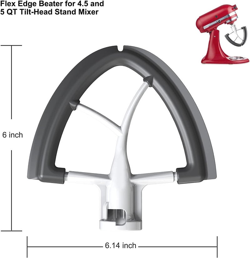 HOZODO Flex Edge Beater for KitchenAid Mixer, 4.5-5 Quart for Kitchenaid Mixer Attachments, Fits Tilt-Head for Kitchenaid Paddle with Scraper for Kitchen Aid Accessories and Attachments by - Image 4
