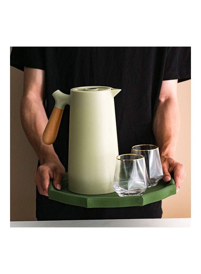 NIBEMINENT Thermal Coffee Jug With Lid Beige - Image 2