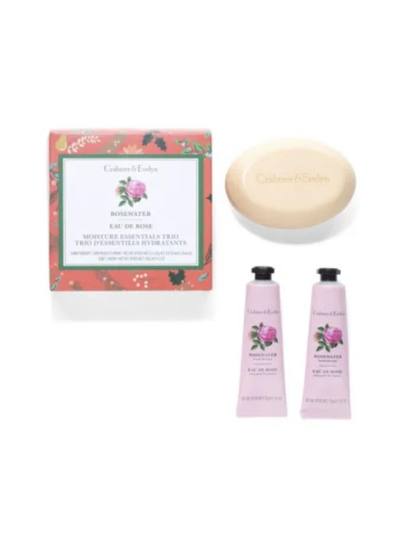 Crabtree & Evelyn Crabtree & Evelyn Rosewater Bar Soap & Hand Therapy Gift Set 
