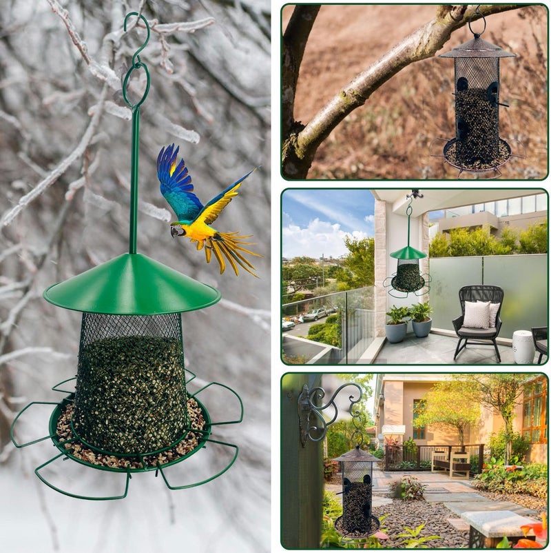klarako Bird Feeders for Outside, Bird Feeder Squirrel Proof, Hanging Bird Feeder, Bird Seed for Outside Wild Bird Feeders for Garden Yard Outdoor Decoration - Image 3
