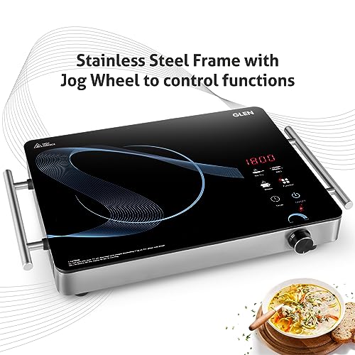 Glen 2000W Infrared Cooktop Stoves with Grill Rack for Barbecue, 3 Preset Cooking Modes, Crystal Glass Plate, Digital Display, Touch Control, SS Handle, Infrared Chulha Hot Plate (SA3075IR) - Image 2