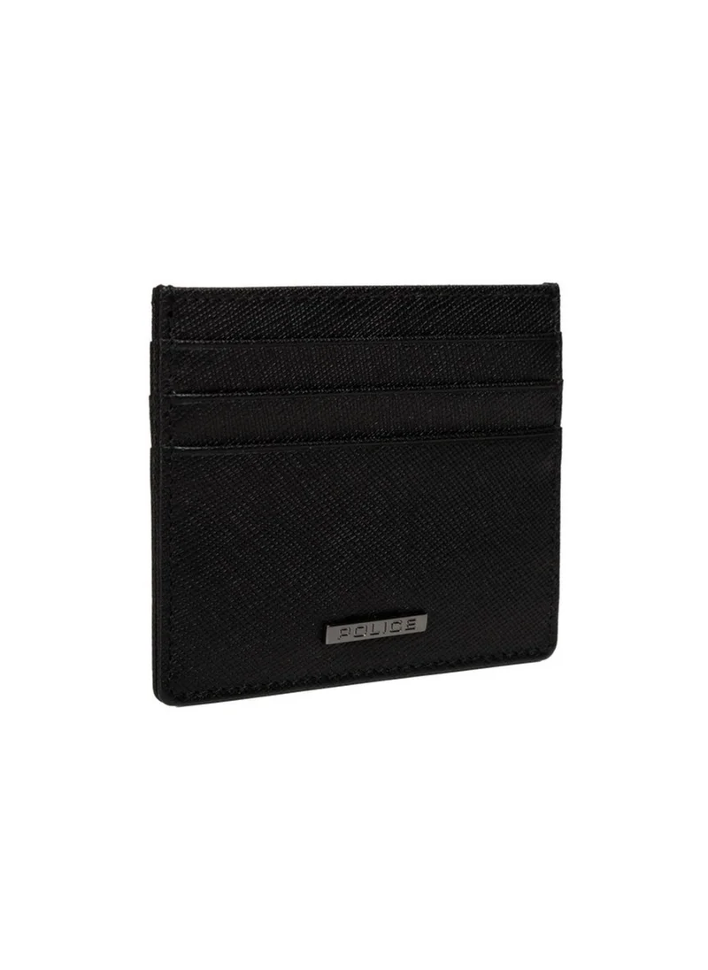 بوليس Police Men's Slim Leather Card Holder - Alex - Black