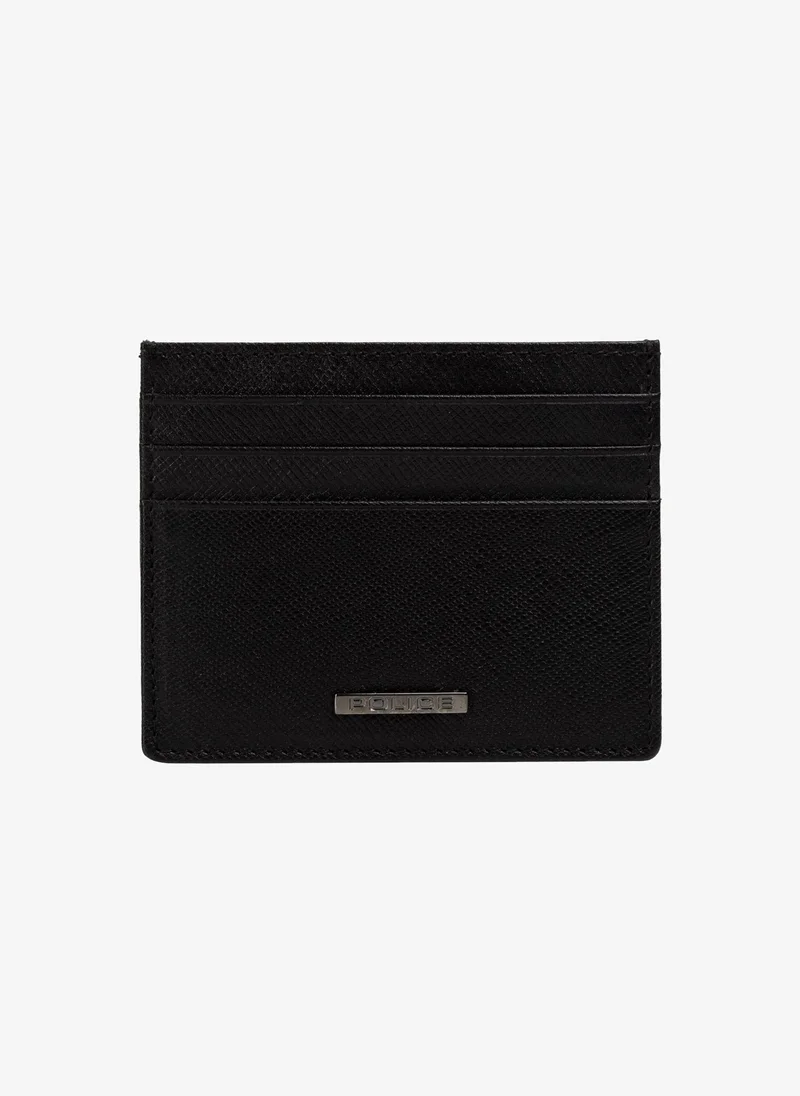 بوليس Police Men's Slim Leather Card Holder - Alex - Black