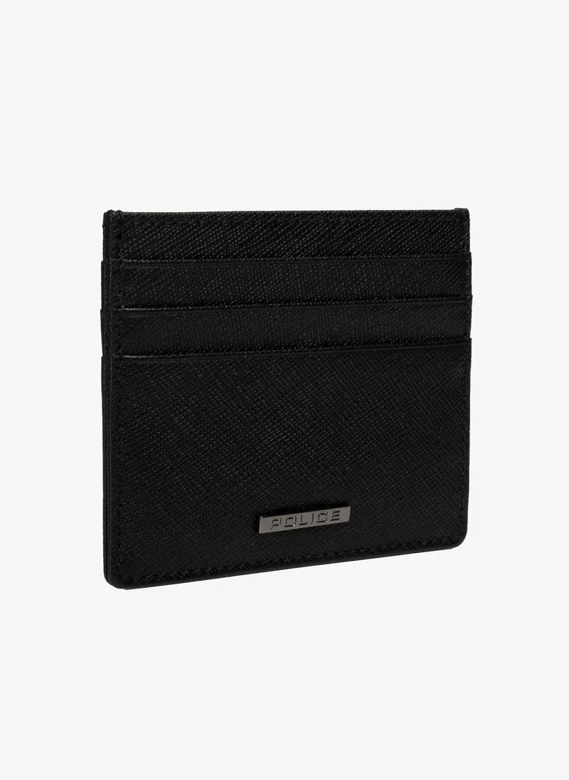 بوليس Police Men's Slim Leather Card Holder - Alex - Black