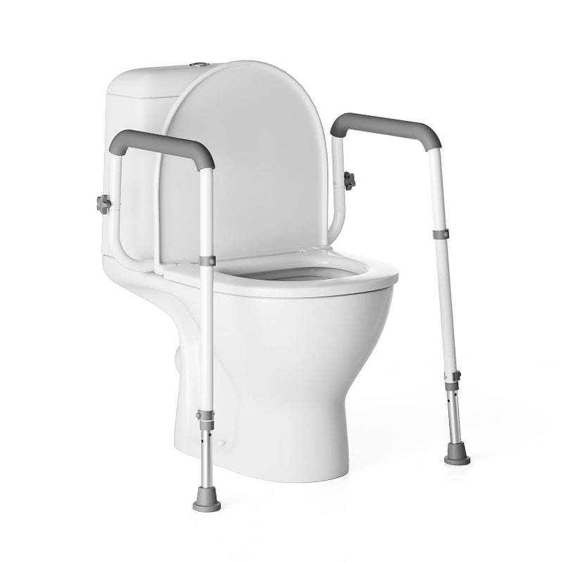 Loyoda Toilet Safety Rails Medical Steel Sturdy Toilet Handle Height-Adjustable Leg Provides Support for Seniors, Disabled and Pregnant Women - Image 1