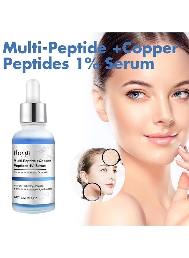 هويجي الببتيدات متعددة + الببتيدات النحاسية 1٪ المصل - يقلل من التجاعيد ويعزز مرونة الجلد والعلاج المضاد للشيخوخة - Image 5