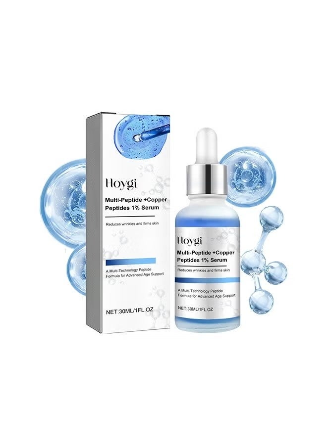 هويجي الببتيدات متعددة + الببتيدات النحاسية 1٪ المصل - يقلل من التجاعيد ويعزز مرونة الجلد والعلاج المضاد للشيخوخة - Image 1