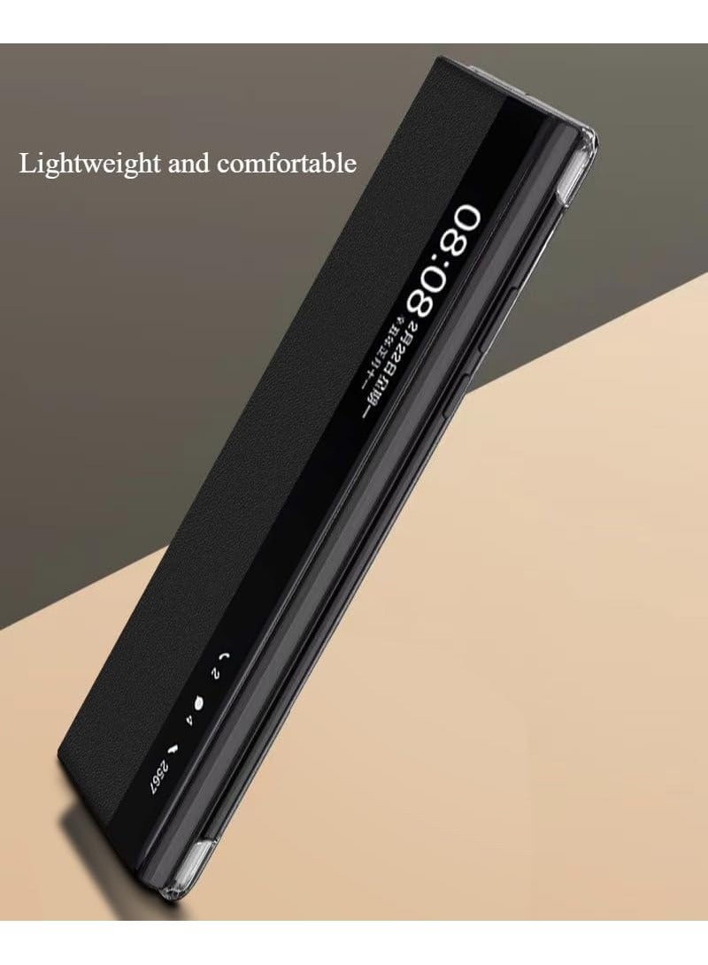 Leather Protective Cover Compatible with Huawei Mate XT, Intelligent Window Automatic Sleep Folding Full Pack Protective Cover For Mate XT - Image 3