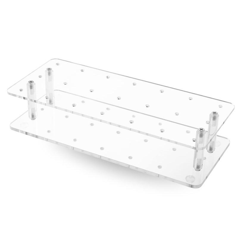 Goabroa Cake Pop Stand  21 Holes Clear Acrylic Display for Cakepops Transparent Holder for Sticks Under 02 inch 5mm Diameter