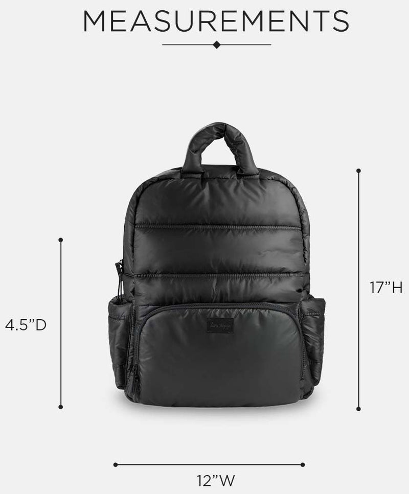 7 A.M. 7AM Voyage Diaper Bag Backpack - Unisex Multifunctional Waterproof Travel Bag, Large Capacity Carry on Backpack with Padded Shoulder Straps, Newborn Essentials Backpack for Traveling | (Black) - Image 4