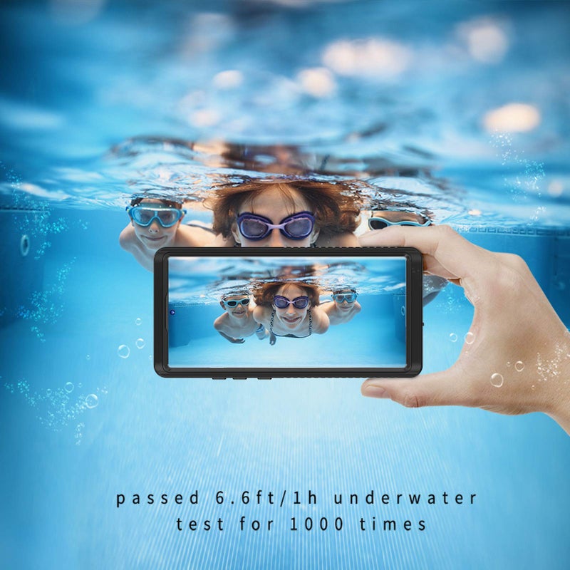 Lanhiem Galaxy Note 20 Ultra Case, IP68 Waterproof Dustproof Shockproof Case with Built-in Screen Protector, Full Body Sealed Underwater Protective Cover for Samsung Note 20 Ultra 6.9 inch, Black - Image 4