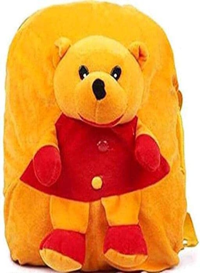 Naturex Soft Toys Kids School Bag Appu Cartoon Animal Bags With Pocket for Kids, Girls, Boys, 1-7 Years (Yellow_Bear)