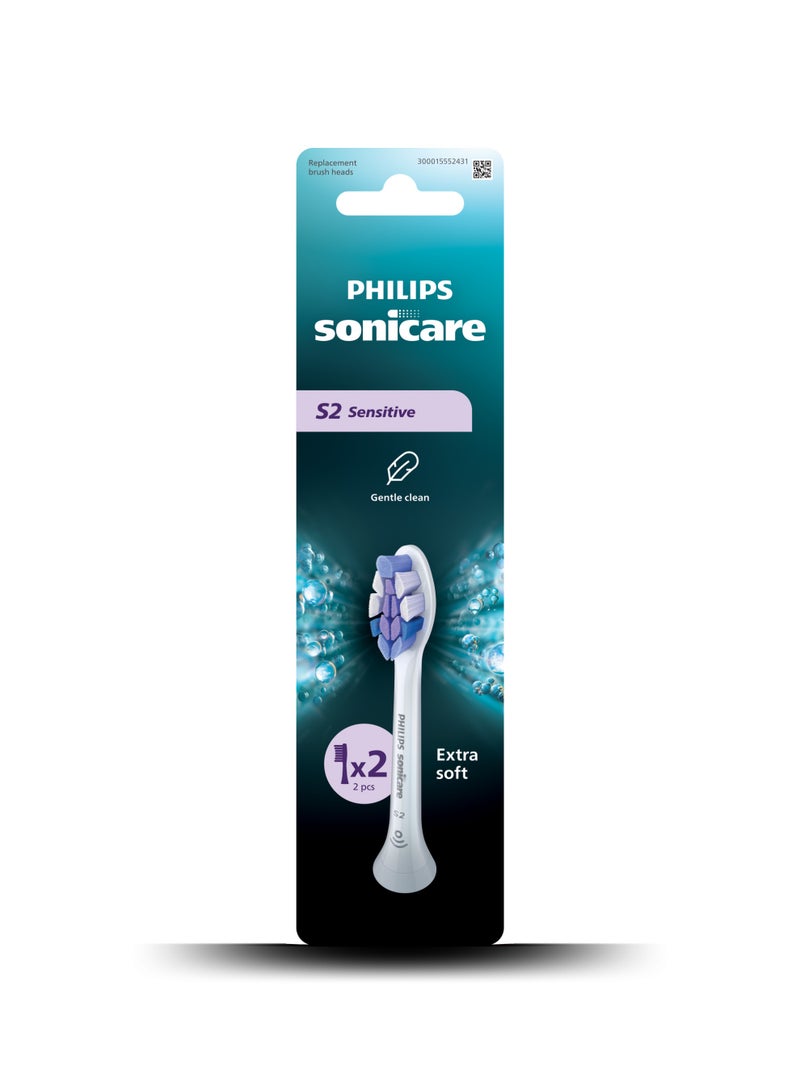 Philips Sonicare Sensitive Brush Head White 2PK HX6052/14 - Image 1