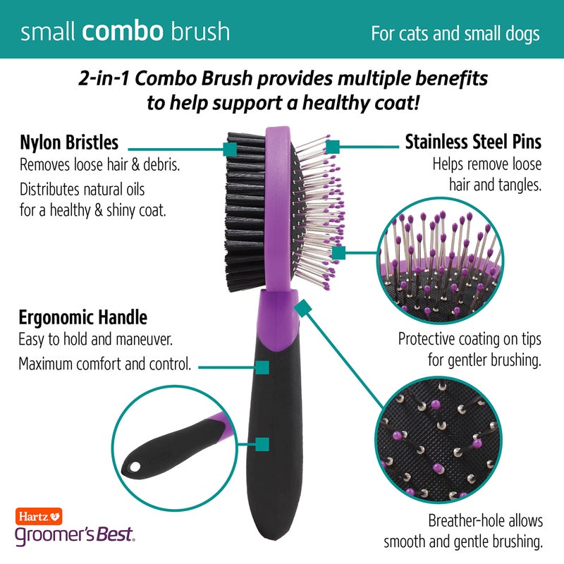 Hartz Grooming Supplies, Groomers Best Combo Brush for Dogs and Professionals 6-in-1 Dog Shampoo and Combo Brush Bundle, Good for All Dogs & Coat Types - Image 3