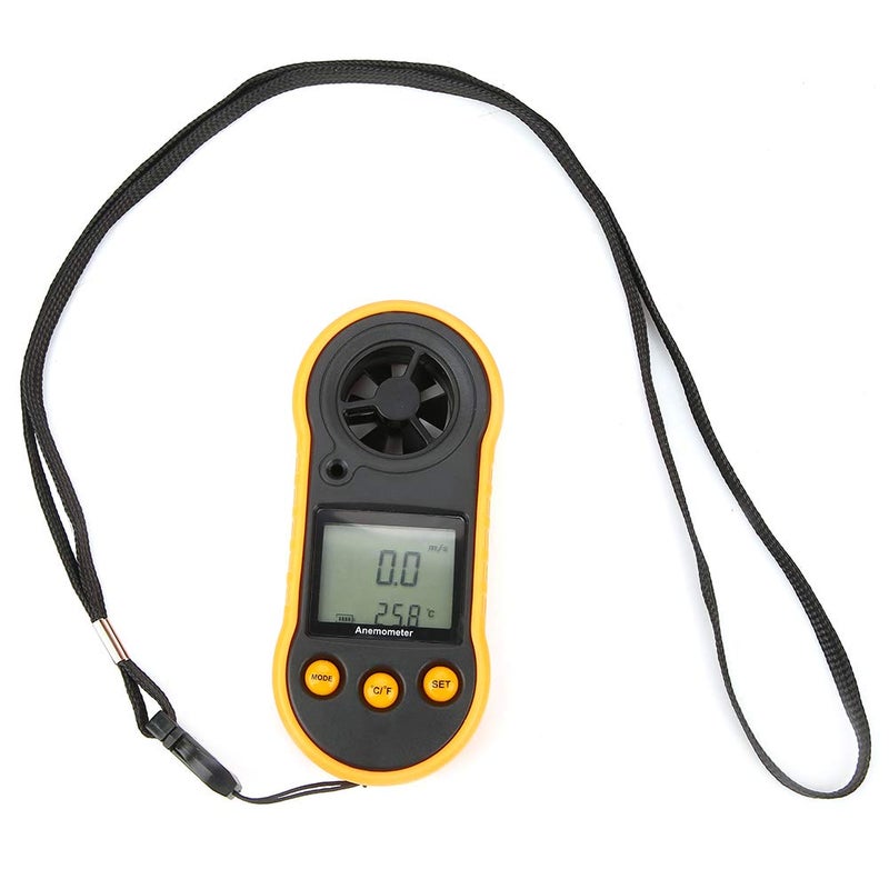 Handheld Digital Anemometer Wind Speed Gauge with LCD Screen Air Speed Temperature Measurement - Image 2