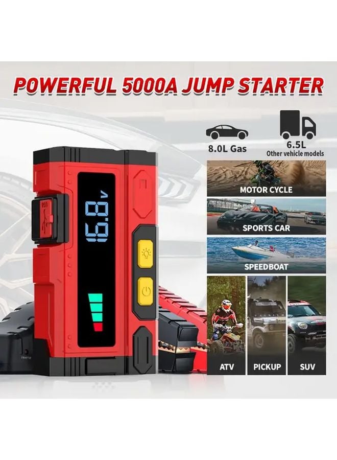 Portable Emergency Power Supply Car Jump Starter 9 In 1 Multi Functional Vehicle Starter Kit - Image 5