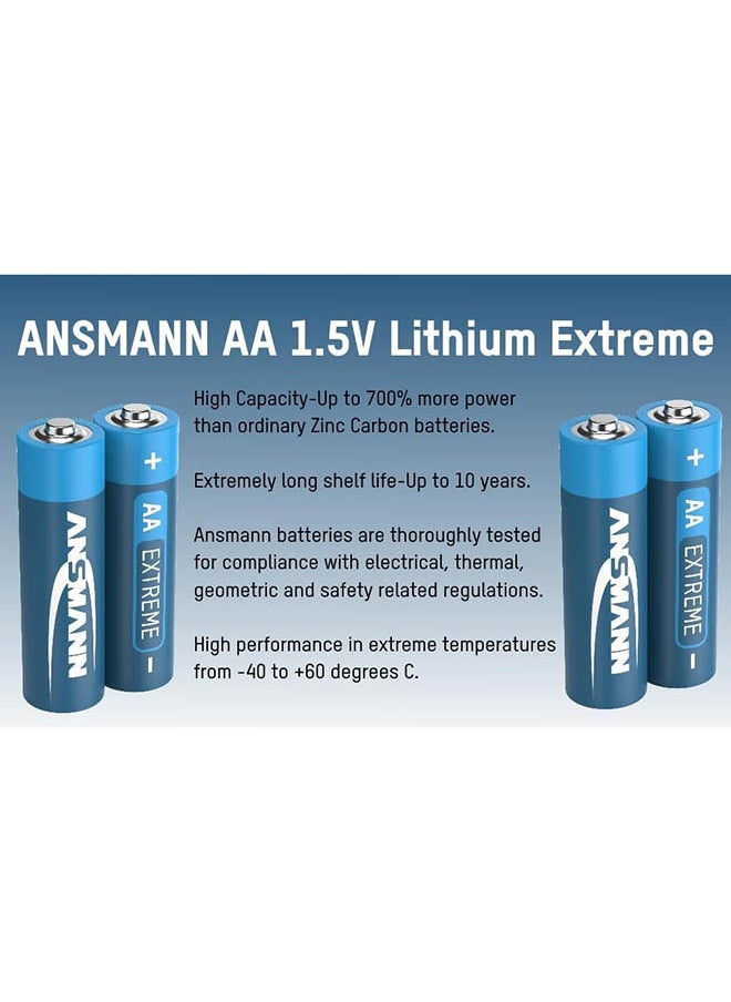 ANSMANN 2X AA Extreme Lithium Battery  Extreme Lithium Batteries  Professional  Industrial Demand Outdoor Smoke Detectors 10 Years Shelf Life  - Image 5