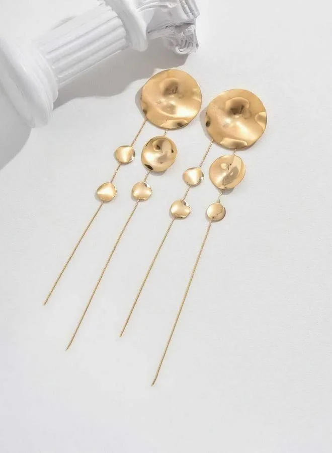 Take Two Take Two Round Decor Tassel Earrings