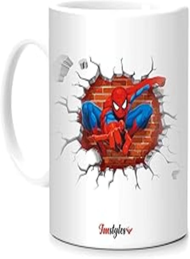 FMstyles FMS243 3D Spiderman Break Through Printed Mug