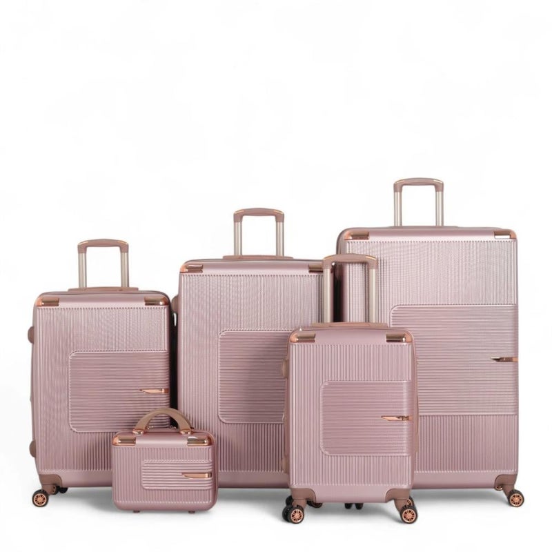 Aviator Luxury and complete "bride" luggage set - 5 pieces of high-quality ABS (excellent protection and elegant design) - Image 1