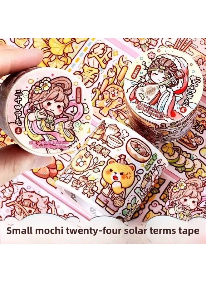 Generic - Small Potato Hand Account Suit Gift Box Square This Girl Heart Girl Toy Handmade Diy Cute Ins Style Full Set-Specification:When You Place An Order, You Will Receive A Square Book + Release Book + Roll Stickers + Whole Roll Of Tape-Color:Handbook 4750 Set: Highlighter Pen + Release Book + Square Book - Image 1