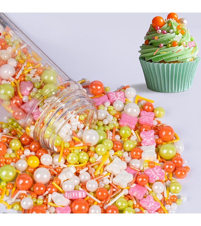 130g Butterfly Pearl Mixed Bottle Cake Decorating Kit For Birthday Wedding Party - Image 1