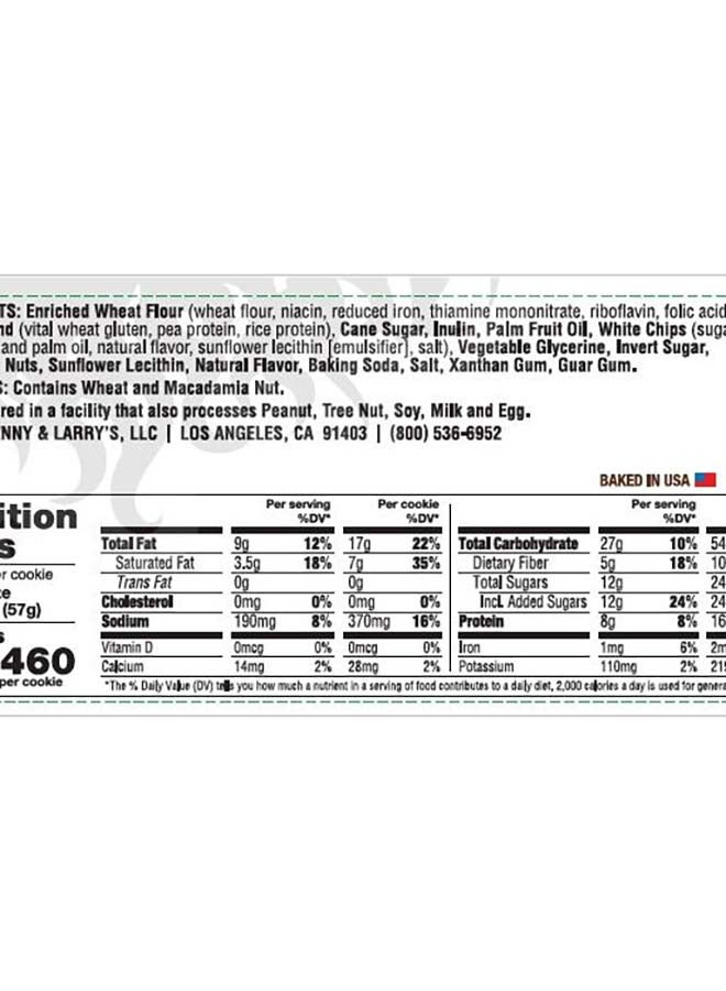 Lenny and Larry's Complete Cookie White Chocolate Macadamia 113g (16g Protein) - Image 3