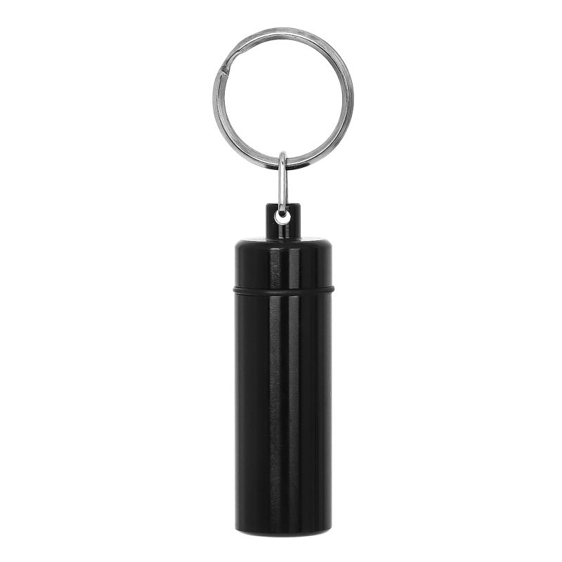 KSWNG Portable Storage Jar, Travel Keychain Case, Leakproof Airtight Container for Camping Outdoor Picnic Kitchen (Black, 1 pack) - Image 1
